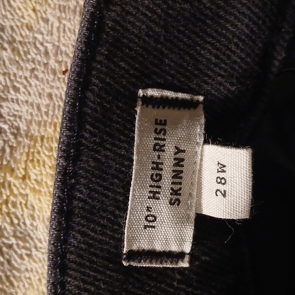 NWT Madewell Plus 10"High Rise "Hold You In Denim Black Skinny Jeans 28W - Picture 5 of 8